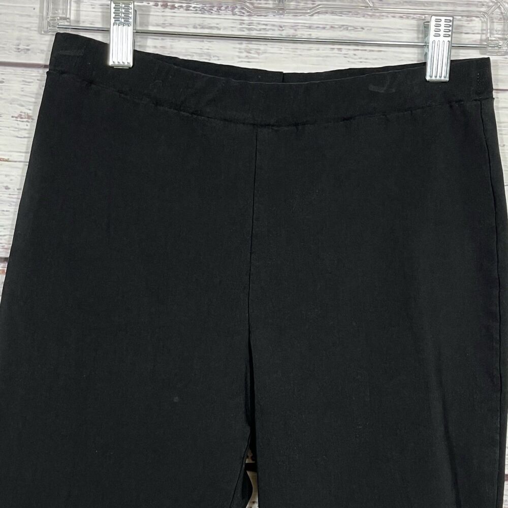Clara Sun Woo Black Pull On Pants XS Straight Leg Stretch Knit USA Office Casual